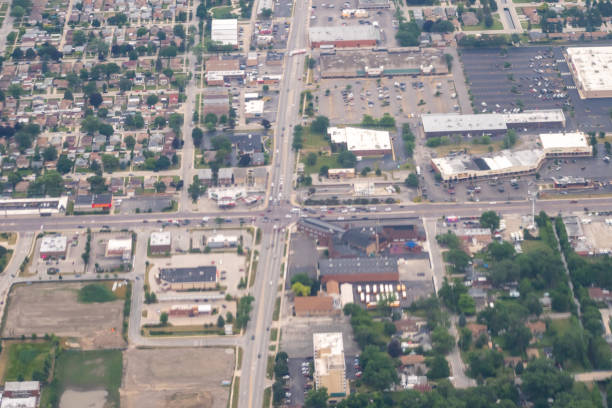 istock Aerial views of the suburbs 1412069759