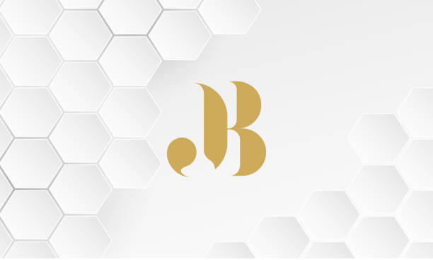 istock Alphabet Letters JB or BJ business logo template for any business 1412077664
