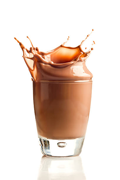 istock Chocolate splashing into glass 141208303