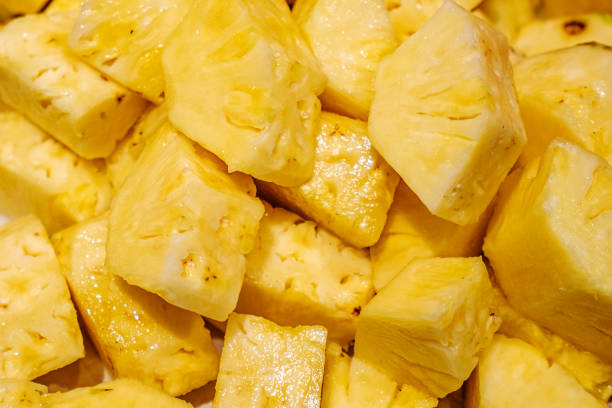 istock Delicious, fresh and healthy pineapple slices  for open buffet 1412085385