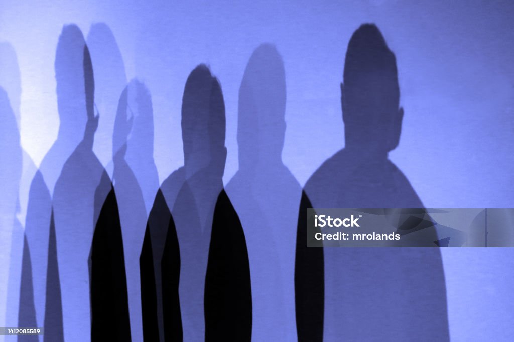Man Shadow Abstract Men Cast Shadows On A Wall Stock Photo - Download Image Now - Abstract ...