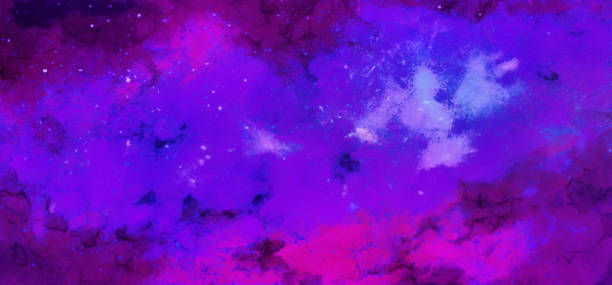 istock Cosmic illustration. Beautiful colorful space background. Watercolor Cosmos 1412091440
