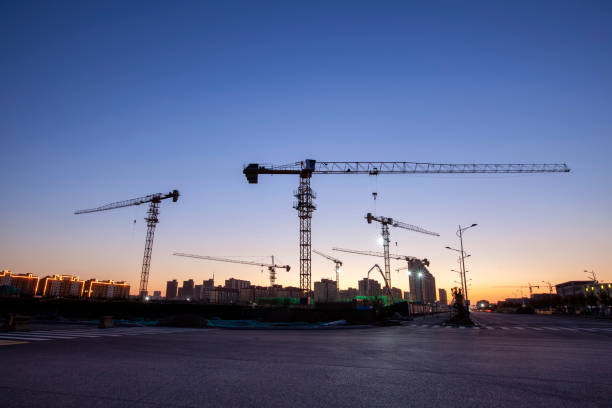istock The building site is in the evening 1412095414