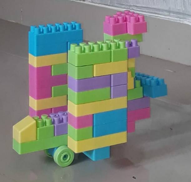 istock Colorful cheerful abstract car plastic building block 1412105955