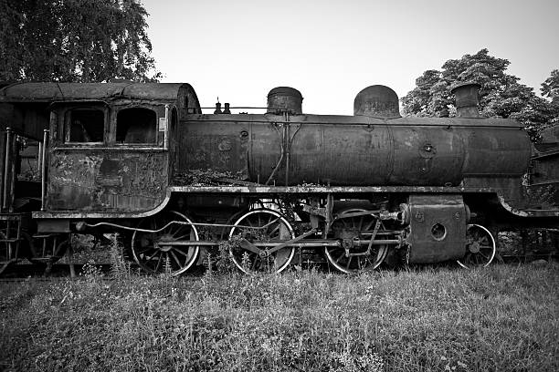A locomotive in the South Serbian town of Niš. Left to rust at a train track close to the station.