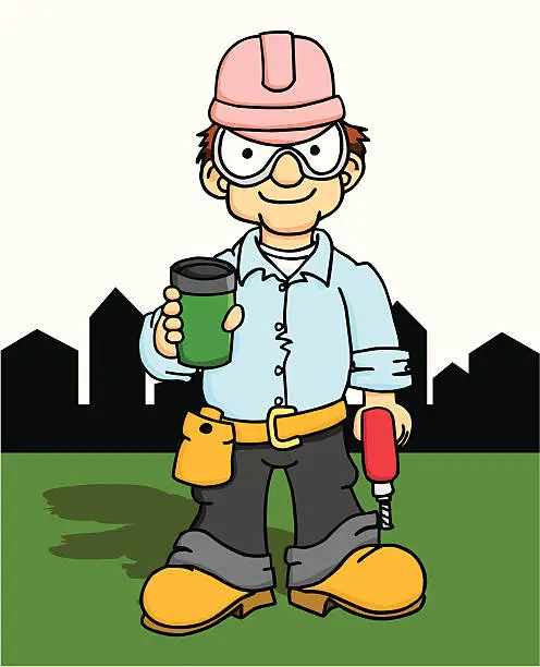 Vector illustration of Construction Coffee Break 1
