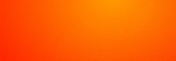 ilustrações de stock, clip art, desenhos animados e ícones de abstract orange and red gradient geometric shape circle background. modern futuristic background. can be use for landing page, book covers, brochures, flyers, magazines, any brandings, banners, headers, presentations, and wallpaper backgrounds - fundo alaranjado
