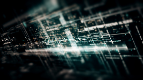 Simuation Background Futuristic Data Matrix Simulation Hud Background Stock Illustration ...