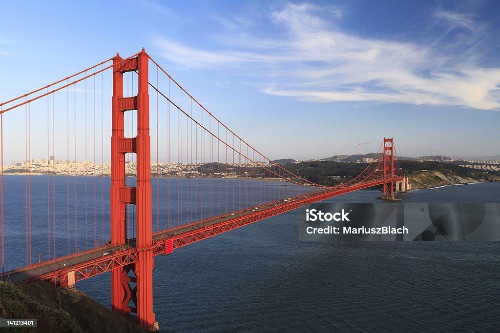 Golden Gate Golden Gate shortly before sunset, San Francisco California Architecture Stock Photo