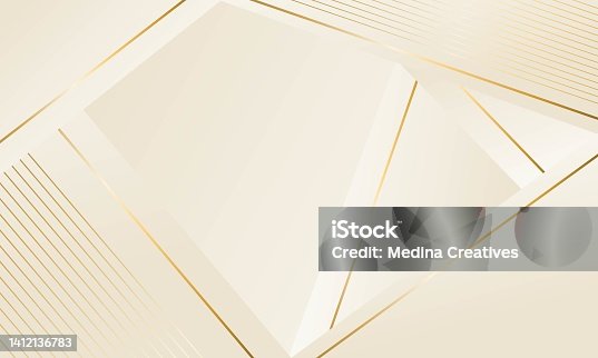 istock Abstract Gradient Background with Luxury Golden Line 1412136783