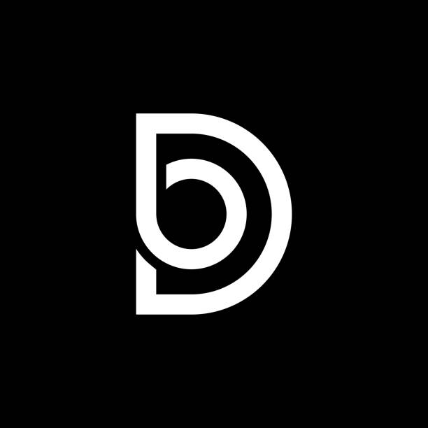 Modern letter D with overlapping line logo design Modern letter D with overlapping line vector logo design letter d stock illustrations
