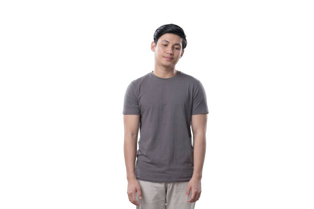 istock Indonesian Man on white Background looking down and disappointed. 1412143043