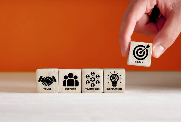 istock Business goal achievement, collaboration and teamwork concept. 1412146292