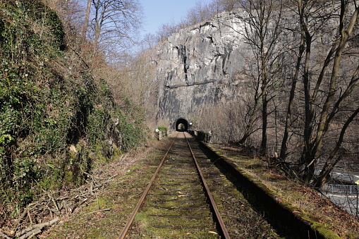 February 23, 2022, Hönnetal near Menden im Sauerland: traditional railway line through the hönnetal near menden in the sauerland region