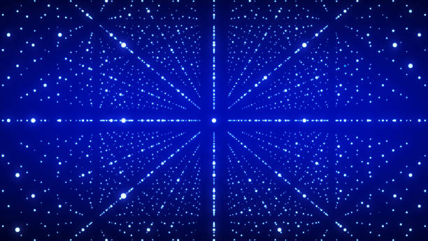 istock Abstract futuristic infinite flow of scientific data. Network structure of an array of points. Outer space background. Big data visualization. 3D rendering. 1412155649