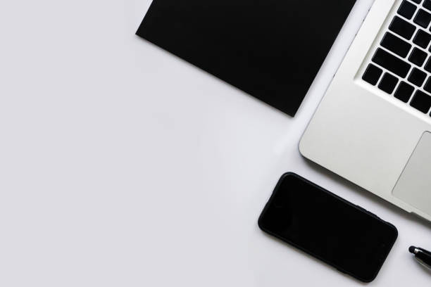 istock Black cover book on office desk table 1412157923