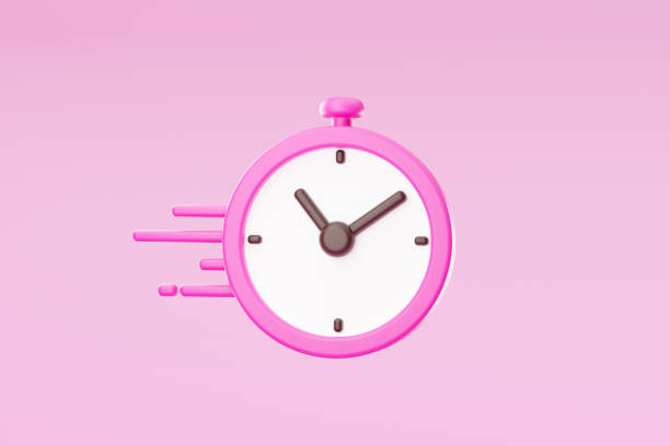 istock Fast time clock ui icon sign or symbol 3d rendering 1412159071