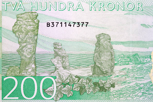 formações rochosas nas ilhas gotland a partir do dinheiro sueco - 3409 - fotografias e filmes do acervo