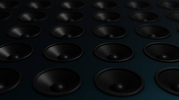 istock Speaker membranes stacked in disco, pub or club in loop 1412162315