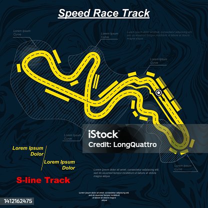 istock Modern colour race track background 1412162475