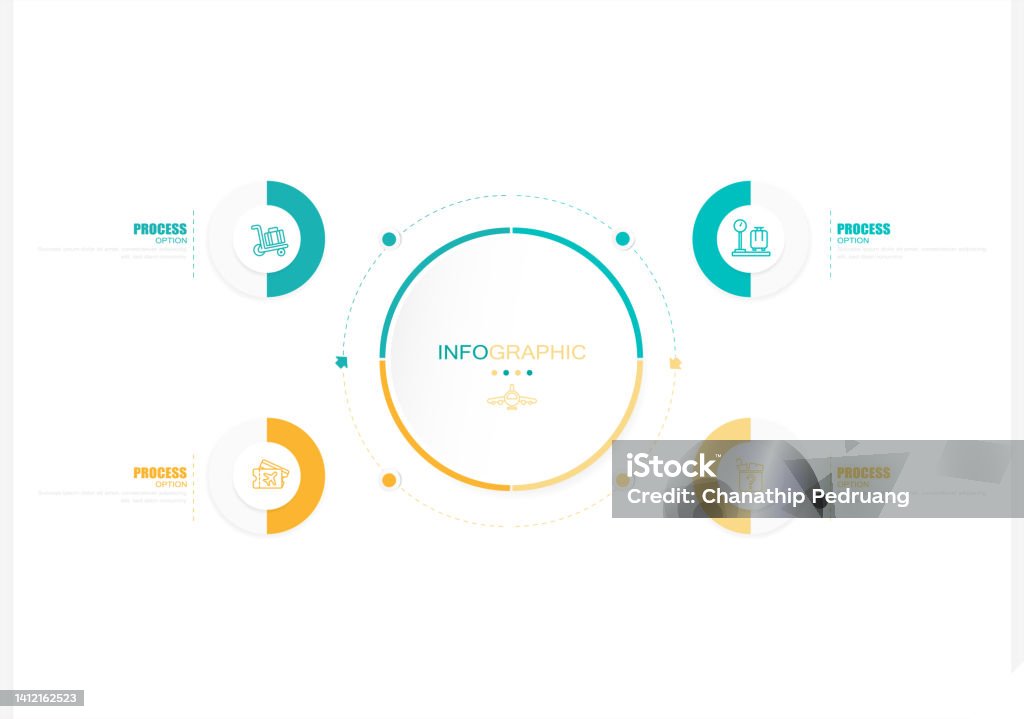 Process Graph To Get Insight Business Data Visualization Process Chart Abstract Elements Of Graph ...