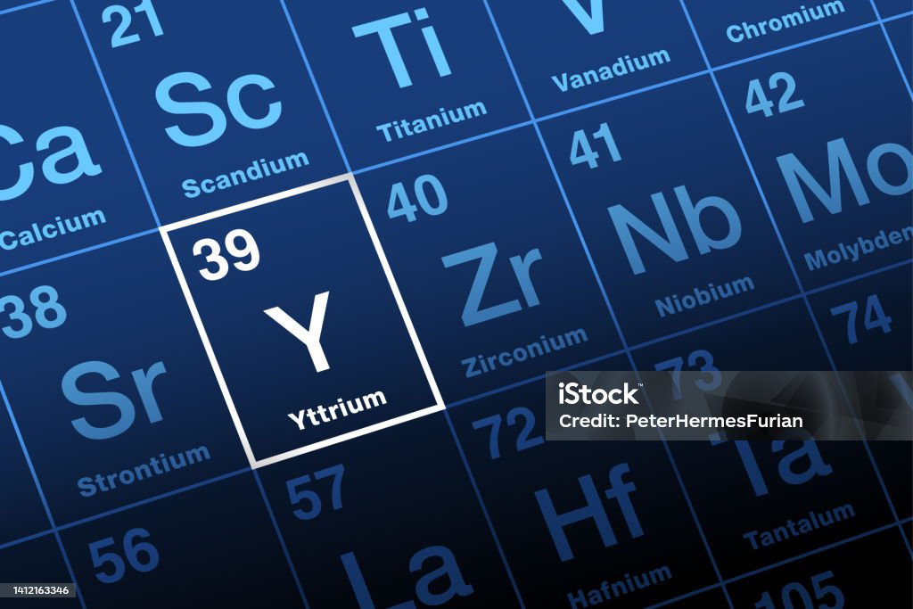 Uyleh System Yttrium On Periodic Table Of The Elements With Element Symbol Y Stock ...