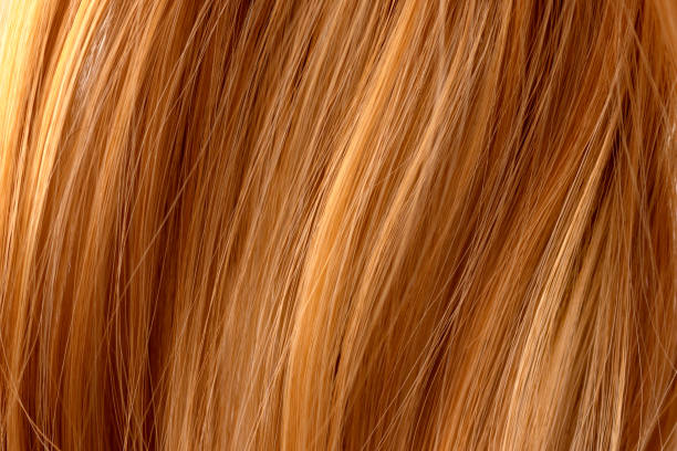istock Red curly hair texture closeup. 1412167651