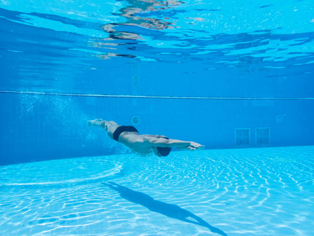 istock Selective focus. Underwater concept. Sport, recreation, lifestyle concept. 1412168408
