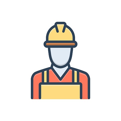 Icon for contractor, occupier, hireling, lessee, builder, architect, craftsmen, engineer, professional