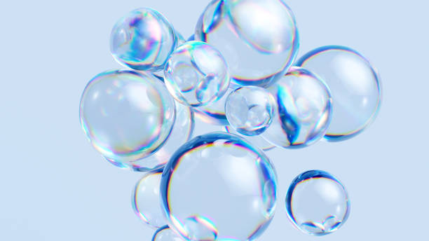 istock 3d render, abstract background, sparkling water macro, air bubbles, hydration jelly balls 1412171018