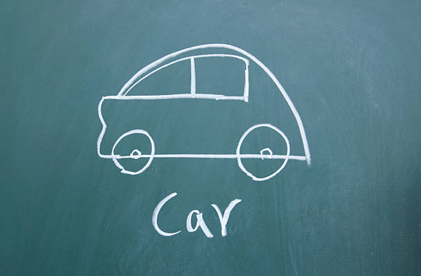 istock car drawn with chalk on blackboard 141217605