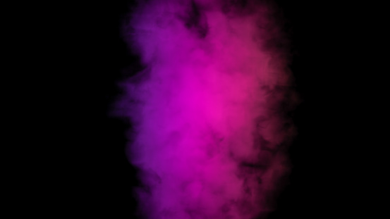 Abstract background with vibrant smoke illuminated by multicolored neon light. Amazing mystic steam on a black background. Smoky pattern.