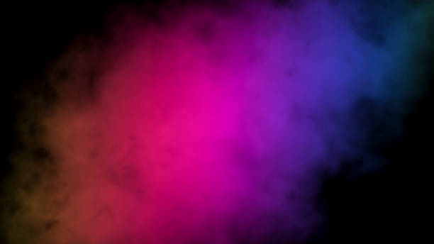 istock Glowing smoke on a black background. 1412177808