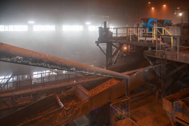 istock Workshop of big coal factory. 1412179932