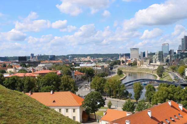 istock Vilnius, Lithuania, cozy inner courtyard in the city center 1412180868