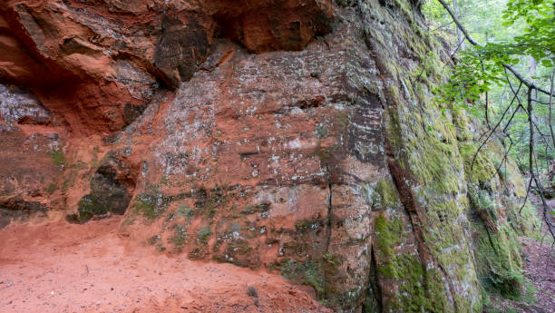 Red Cliffs, which are named after the red sandstone, is a mysterious and romantic place for lovers. The colour red is known as the colour of love and life. Near Gauja river in Latvia