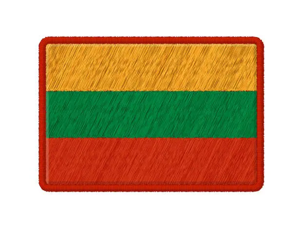 Vector illustration of Litva Flag Patch