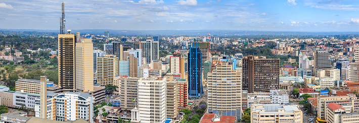 Panoramic view of  Nairobi which is the capital city and also the largest city of Kenya, East Africa.
