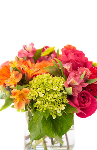 istock Beautiful Fresh Flowers in a Clear Vase 1412197447