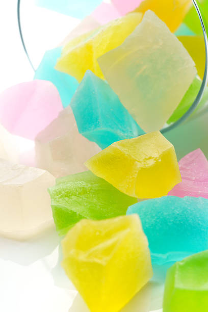 istock Japanese traditional confectionery 'Kohakutou' (Sugar coated Agar jelly) 1412197789
