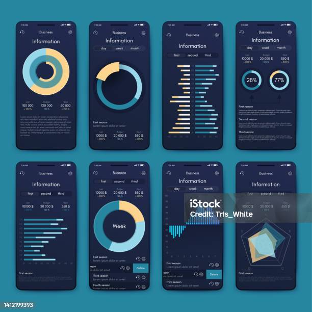 Phone Order Graphics Vector Graphics Infographics With Mobile Phone Template For Creating ...