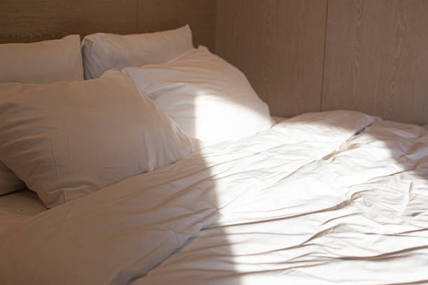 Pillow on bed decoration in bedroom interior