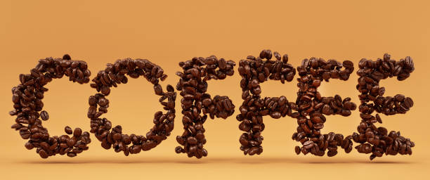 istock Coffee Word Made of Roasted Coffee Beans 1412207828