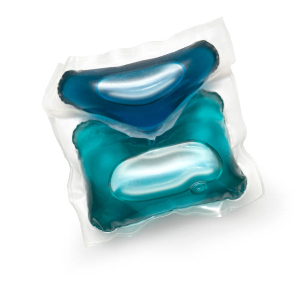 istock Washing gel capsule pod with laundry detergent 1412210920