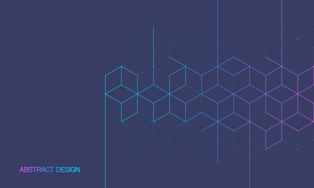 The graphic design element and abstract geometric background with isometric digital blocks. Blockchain concept and modern technology The graphic design element and abstract geometric background with isometric digital blocks. Blockchain concept and modern technology. blockchain technology stock illustrations