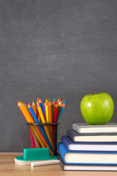 istock School Supplies with Chalkboard 1412219242