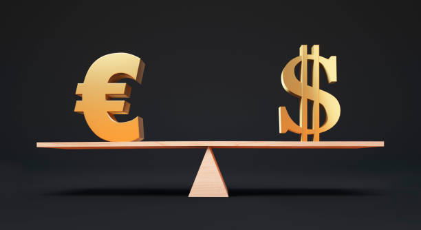 istock Seesaw with Euro and Dollar symbol 1412219457