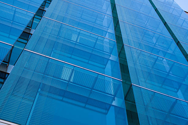 Glass covered building stock photo