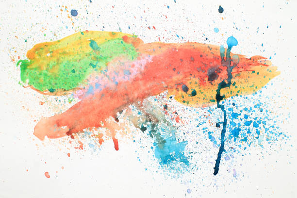 istock Abstract design watercolor picture painting illustration background 1412221342