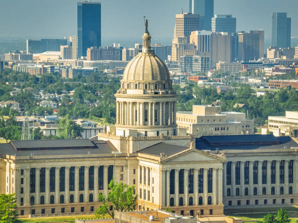 istock Aerial View of Oklahoma State Capitol Complex 1412227664